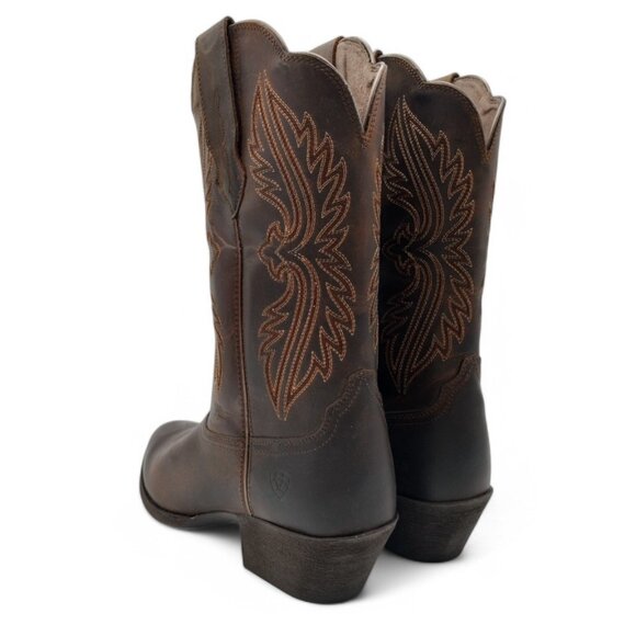 Ariat Women's Size 12 Distressed Brown Heritage R Toe StretchFit Western Boot - Picture 12 of 16